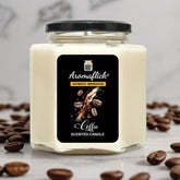 Coffee Scented Candle in Hexagonal Jar